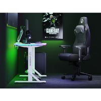 Herní stůl ULTRADESK IRON WHITE  132,5x60,5 cm, 71-81  cm, mechanicky nastavitelná výška,R (11)