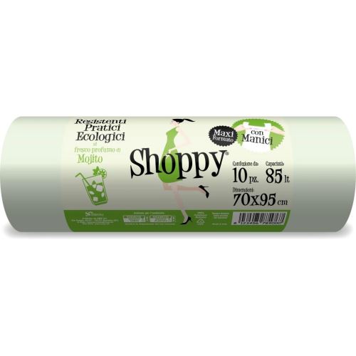 Odpadkové pytle  SMP Shoppy Maxi - Mojito - 80l - 70x95cm - 10ks   SH20