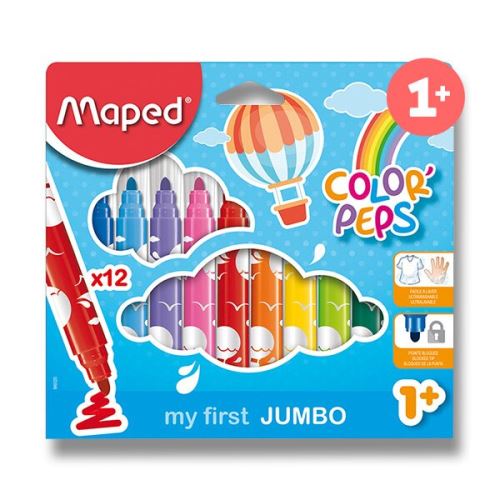 Fixy Maped Color'Peps Jumbo - 12 barev