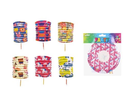 Lampion válec 16cm - Dětský mix   W039035