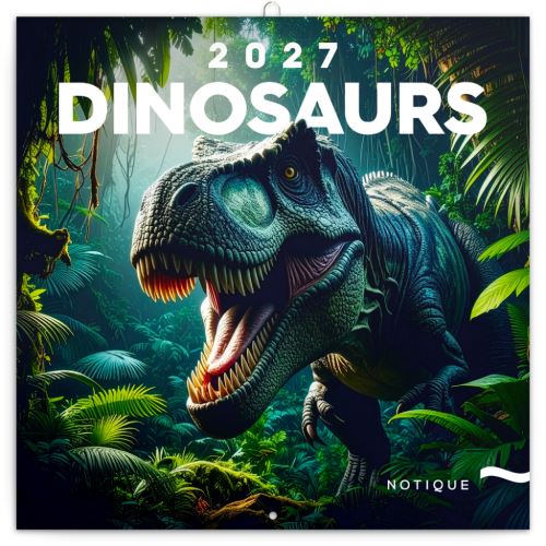 Kalendář poznámkový - Dinosauři 2027 - 30 x 30 cm   PGP-36306-V