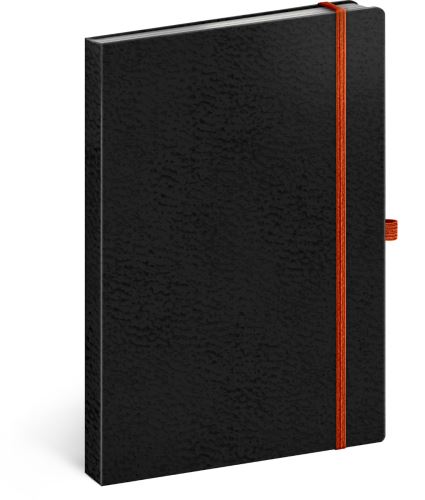 Notes Vivella Classic - černý/oranžový, linkovaný, 15 x 21 cm    A-5980