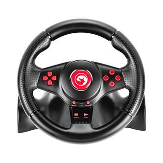 Volant Marvo GT-903 - s pedály, řadící pákou, 16tl., USB, černý