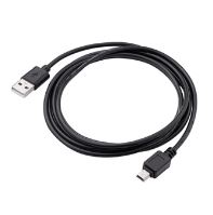 USB kabel LOGO - (2.0), USB A samec - miniUSB samec, 3m, černý (2)