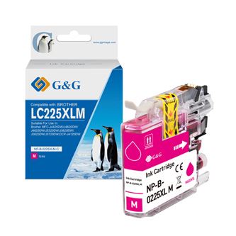 Ink G&G kompatibilní s LC-225XLM, NP-B-0225XLM, magenta, 1200str.