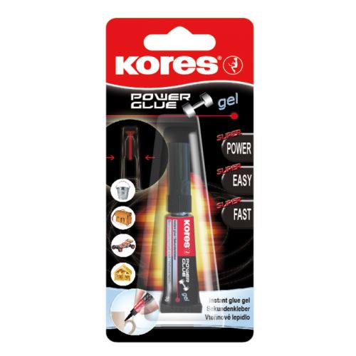 Lepidlo vteřinové KORES - Power Glue/GEL - 3g   26322.02