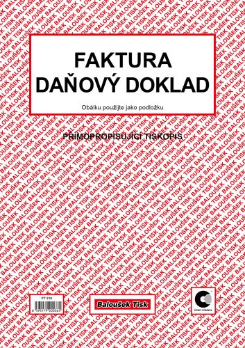 Faktura - daňový doklad A4, propisující PT210