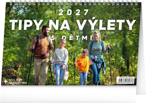 Kalendář stolní - Tipy na výlety s dětmi 2027 - 23,1 x 14,5 cm   PGS-36937