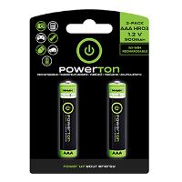 Nabíjecí baterie, AAA (HR03), 1.2V, 900 mAh, Powerton, blistr, 2-pack