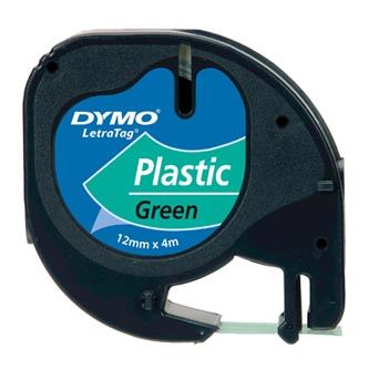 Páska DYMO 12mmx4m černý tisk/zelený podklad    S0721640