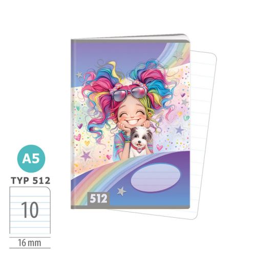 Sešit A6 - 644 - 40listů - Rainbow Ella   1598-0426-2