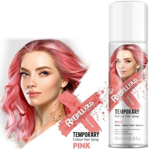 Lak na vlasy barevný s glitry 125 ml - Růžový "Pink"
