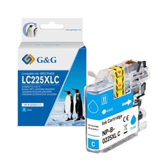 Ink G&G kompatibilní s LC-225XLC, NP-B-0225XLC, cyan, 1200str.