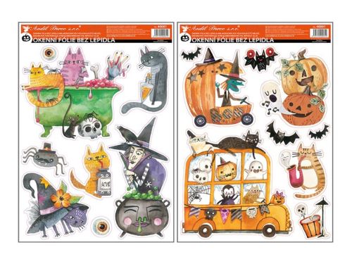 Okenní fólie Halloween s glitrem 29x41cm