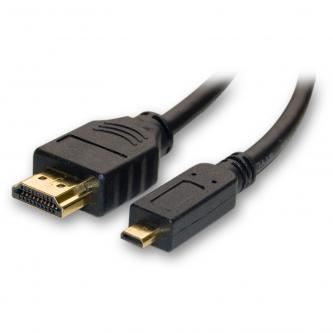 Video kabel micro HDMI samec, HDMI samec, HDMI 1.4 - High Speed with Ethernet, 1m, černá