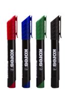 Popisovač permanentní KORES - K-Marker - 4 barvy - 3-5mm - klínový hrot   20945.05