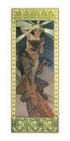Pohlednice  Alfons Mucha-Morning Star -pohled dlouhý A-9046