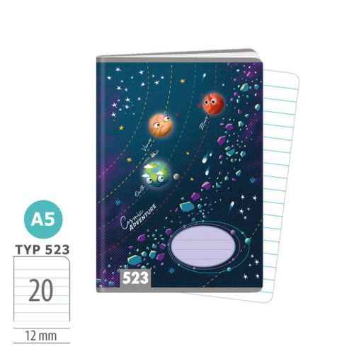 Sešit A5 - 523 - 20listů - Vesmír   1593-0428