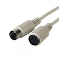 Kabel ke klávesnici 5 pinový, 5 pin M- 5 pin F, 5m, prodlužovací, šedý, Logo