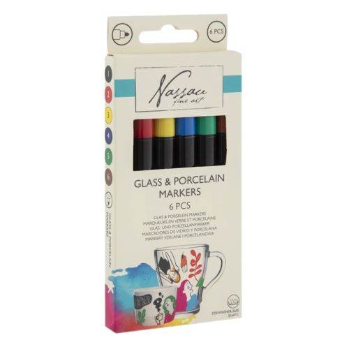Popisovače na porcelán, sklo - 6ks