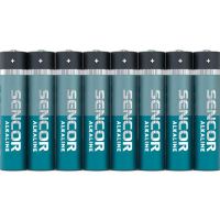 Baterie alkalická, AAA (LR03), AAA, 1.5V, Sencor, folie, 8-pack