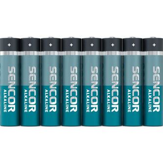 Baterie alkalická, AAA (LR03), AAA, 1.5V, Sencor, folie, 8-pack