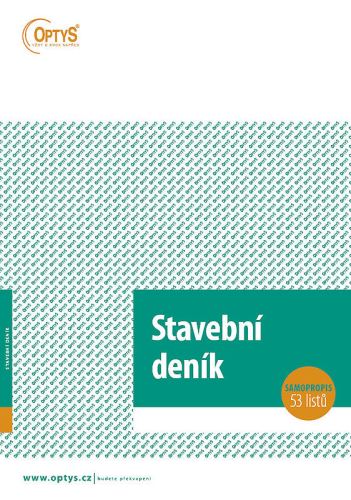 Stavební deník A4, samopropisovací, číslovaný, 53 listů OP1268