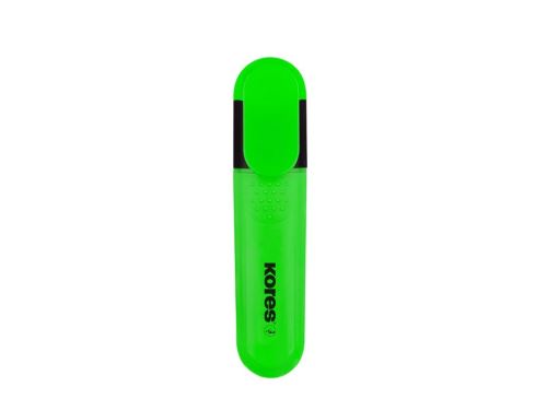 Zvýrazňovač KORES - Bright Liner - zelený - 0,5-5mm - plochý - klínový hrot   36105