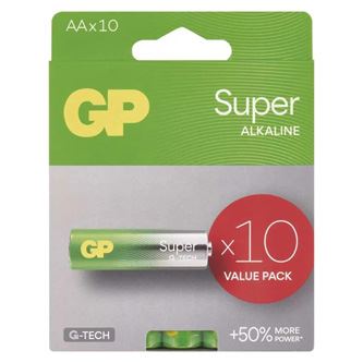 Baterie alkalická, AA, 1.5V, GP,10-pack, SUPER