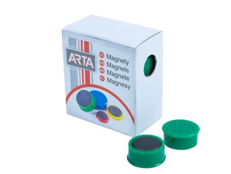 Magnety ARTA průměr 16mm, zelené, 10ks/bal.