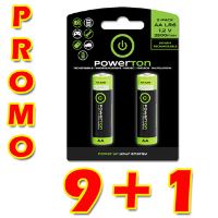 Nabíjecí baterie, AA (HR6), 1.2V, 2500mAh, Powerton, box, 10x2-pack, PROMO 2-pack 9+1 (18+
