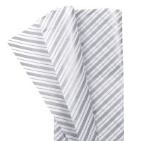 Papír hedvábný Striped - 70x50 cm - 10ks - stříbrný proužek   0980-0004