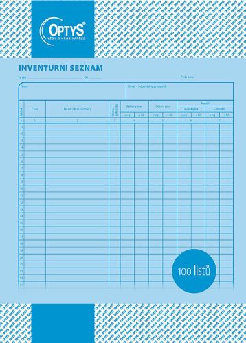 Inventurní seznam A4, 100 listů OP1049