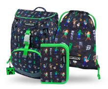 Školní set Airy Minecraft - batoh, penál, sáček   A-34336