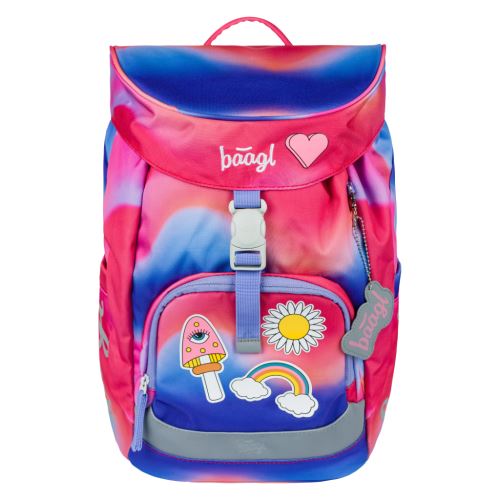 Školní batoh BAAGL - Airy Duha červený   A-33916