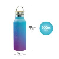 Termoláhev BAAGL - Gradient - s bambusovým víčkem - 500 ml - modro-fialová   A-34463 (3)