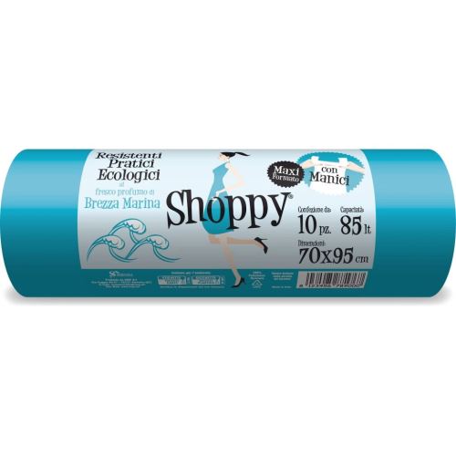 Odpadkové pytle  SMP Shoppy Maxi - Mořský vánek - 80l - 70x95cm - 10ks   SH18