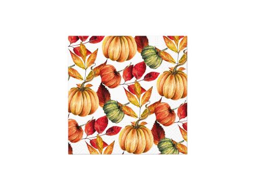Ubrousky třívrstvé 33 x 33 cm - 20ks - Pumpkin pattern   46992
