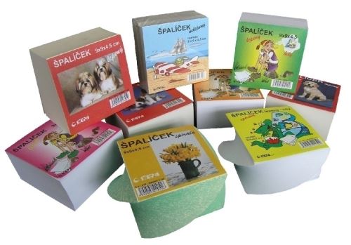 Kostka papírová výplň  9x9x4,5 nelepená žlutá