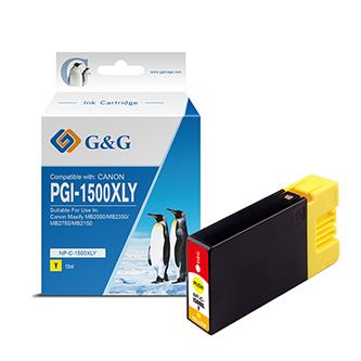 Ink G&G kompatibilní s PGI 1500XL, NP-C-1500XLY/C, yellow