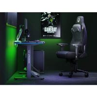 Herní stůl ULTRADESK IRON BLACK 132,5x60,5 cm, 71-81  cm, mechanicky nastavitelná výška,R (16)