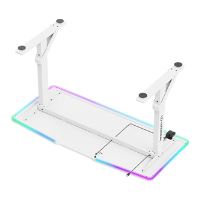 Herní stůl ULTRADESK IRON WHITE  132,5x60,5 cm, 71-81  cm, mechanicky nastavitelná výška,R (7)