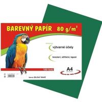 Papír A4/80g/100 tmavě zelený - pro výtvarnou výchovu