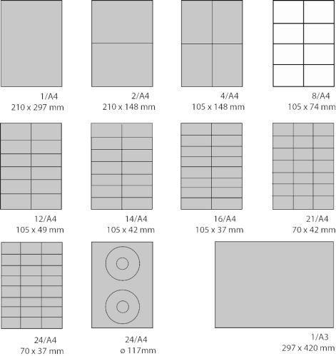 Etikety Canon Labels White Matt 8/A4/100/130g /104x73,5 LAB241
