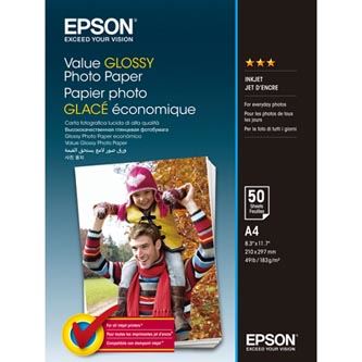 Fotopapír Epson Value Glossy Photo Paper, C13S400036, lesklý, bílý, A4, 183 g/m2, 50 ks