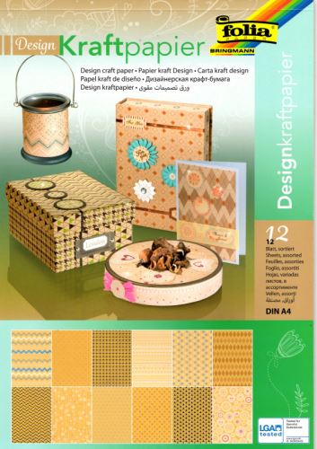 Designové papíry v bloku - DIN A4 - 12 listů          f13149