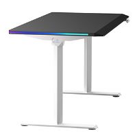 Herní stůl ULTRADESK QUEST - 140x70cm, 72-120cm, bílá-černá (15)