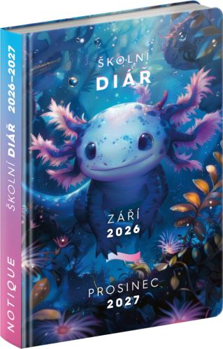 Studentský diář - Axolotl (září 2026 - prosinec 2027) - 9,8x14,5 cm   PGD-36960