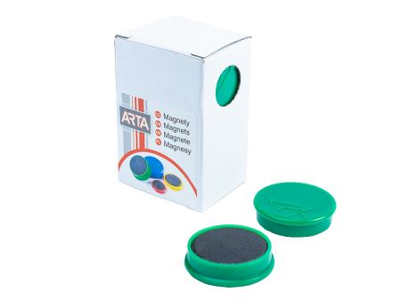Magnety ARTA průměr 30mm,zelené 10ks/bal.