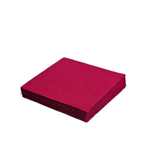 Ubrousky 40x40cm, bordó, (250ks/6bl) 3vrst, GASTRO 88308